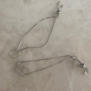 Silver flower bracelet